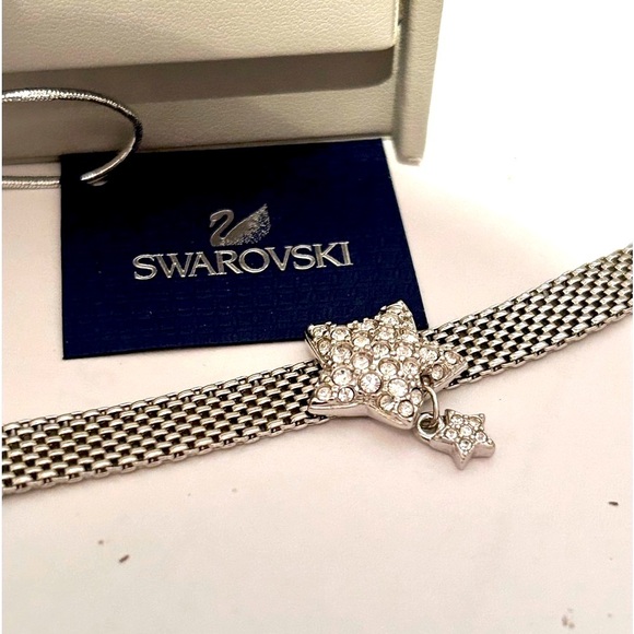 💫 Swarovski Silver Mesh Bracelet w/ Crystal Star Charm – Celestial Sparkle! 💫 - Picture 6 of 13